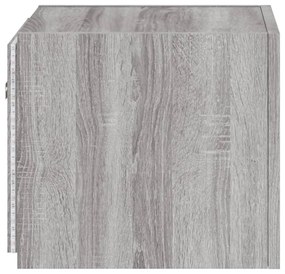 szürke sonoma színű fali TV-szekrény LED-ekkel 30,5x35x30 cm