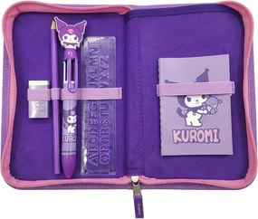 Hello Kitty Kuromi Purple plüss tolltartó töltött 2 emeletes