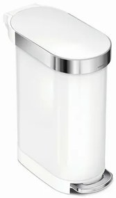 Simplehuman pedálos kuka Slim 45 l, fehér