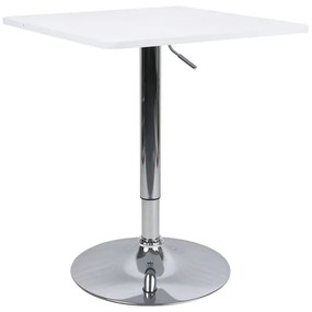 Bár asztal állítható magasságú, fehér, 60x70-91 cm, FLORIAN 2 NEW