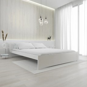 Ágy IKAROS 140 x 200 cm, fehér Matrac: Matrac nélkül, Ágyrács: Ágyrács nélkül