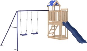 vidaXL tömör fenyőfa kültéri játszószett