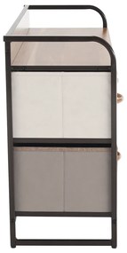 HAZEL TYP 4 szekrény szövet fiókokkal, barna, S