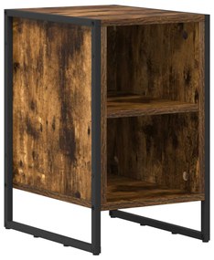 vidaXL Éjjeli asztal Füstös Tölgy 39.5 x 30 x 50 cm Faanyag