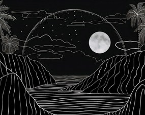 Poszter 76x60,5cm Éjjeli Trópusok aurája