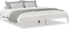 vidaXL fehér tömör fenyő extra hosszú ágykeret matrac nélkül 180x220cm