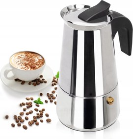 Olasz Kávéfőző Acél 12 Csésze Kávé 600ml Olasz