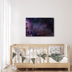 Kép - Buddha az élet virágaival (90x60 cm)