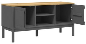 FLORO szürke tömör fenyőfa TV-szekrény 114 x 43 x 55 cm