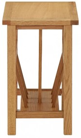 tömör tölgyfa magazinasztal 45 x 27 x 42 cm