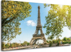 Vászonkép Eiffel-torony Párizs Franciaország Nyár 100x60 cm