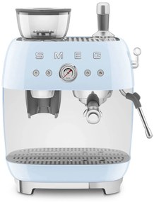 SMEG 50-es évek retro stílusú EGF03 karos kávéfőző kávédarálóval 2 csésze pasztellkék - Smeg