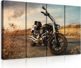 Vászonkép 120x80 Motorkerékpár út szabadság utazás ősz naplemente chopper