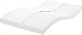 vidaXL fehér 7 zónás 20 ILD keménységű habmatrac 120 x 200 cm