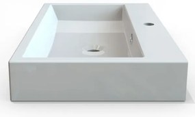 Sapho - ORINOKO pulton elhelyezhető mosdó 70x42 cm, márvány/fehér