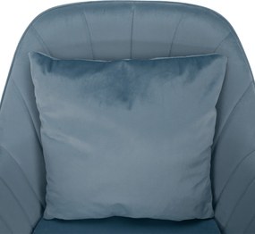 Irodai szék, kék Velvet szövet/króm, KLIAN