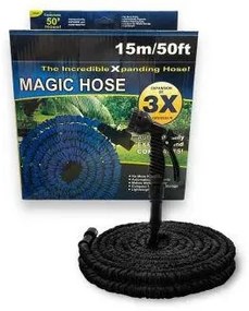 X-HOSE locsolócső szórófejjel 15 m - fekete