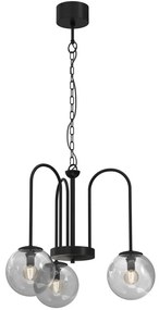 Csillár láncon CAMBRIDGE 3xE14/60W/230V fekete