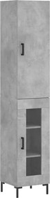 vidaXL betonszürke szerelt fa magasszekrény 34,5x34x180 cm