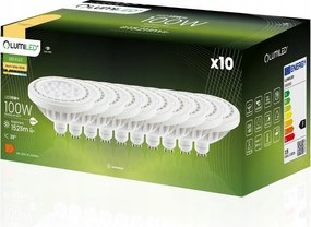 10x Led izzó GU10 AR111 ES111 15W 100W 1521lm 3000K Meleg 38° Lumiled