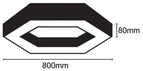 LED Mennyezeti lámpa LED/40W/230V 4000K átm. 80 cm
