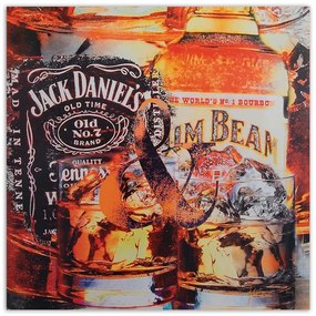 Gario Vászonkép Két whisky ital Méret: 60 x 60 cm