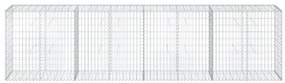 horganyzott vas gabion kosár fedéllel 400 x 50 x 100 cm