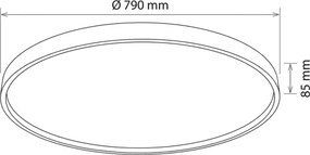 Brilagi - LED dimmelhető lámpatest ALSON LED/72W/230V 3000-6500K, tölgy, Ø 78 cm + távirányító