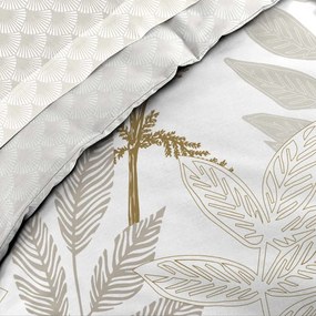 Bézs kétszemélyes-hosszabbított pamut ágyneműhuzat lepedővel-hatrészes 240x220 cm Raoni – douceur d'intérieur