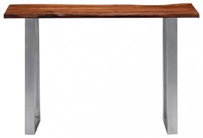 tömör akácfa és vas tálalóasztal 115 x 35 x 76 cm