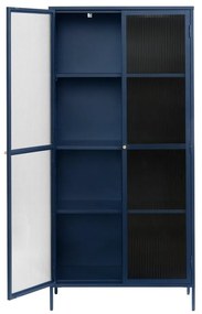 Sötétkék fém tálalószekrény 90x190 cm Bronco – Unique Furniture