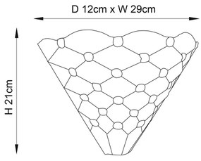 Endon 64302 - Tiffany PEARL fali lámpa 1xE14/40W/230V