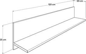 Fali polc, 120 cm – Raf-11-Ff-1