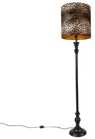 Állólámpa fekete leopárd árnyékolóval 40 cm - Classico