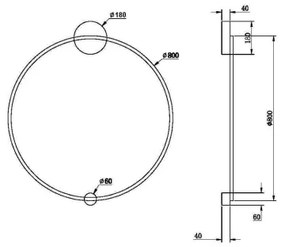 Maytoni MOD005WL-L46BSK1 - LED fali lámpa HALO LED/47W/230V