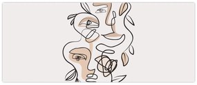 Kép - Line art arckezelés (120x50 cm)