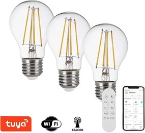 Immax NEO 07806CDO - 3 darabos szett LED CCT dimmelhető E27 izzó 7,3W/230V Wi‑Fi+távirányító