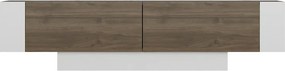Tévés szekrény polcokkal Matera White and Walnut