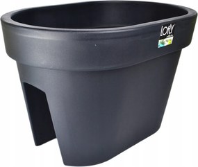 Erkély kaspó Korlát Antracit matt virágtartó