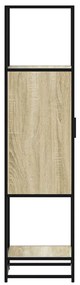 Highboard sonoma tölgy 35,5x35x139 cm gépelt fa és fém
