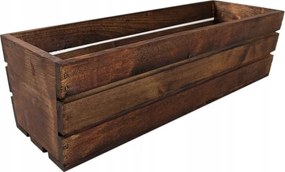 Barna Fa Erkélyláda Virágok És Gyógynövények Számára 50x18x15 cm