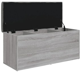 szürke sonoma színű szerelt fa tárolópad 102 x 42 x 45 cm