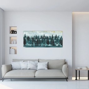 Kép - Állatok az erdőben (120x50 cm)