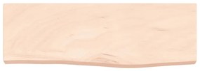 kezeletlen tömör tölgyfa fali polc 60x20x4 cm