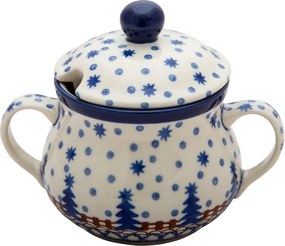 Cukortartó 200 ml Művészeti kerámia Bolesławiec dek 0339 Karácsonyfa