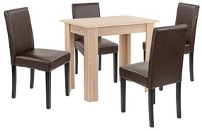 Leon 4+1 étkező garnitúra sonoma tölgy-barna