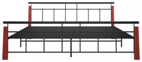 fém és tömör tölgyfa ágykeret 200 x 200 cm