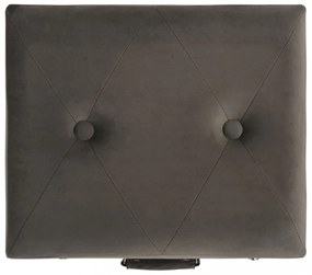 szürke bársony tárolóülőke 40 cm