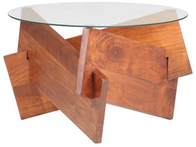 tömör akácfa dohányzóasztal 60 cm
