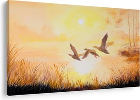 Kép - Daruk naplementekor (90x60 cm)